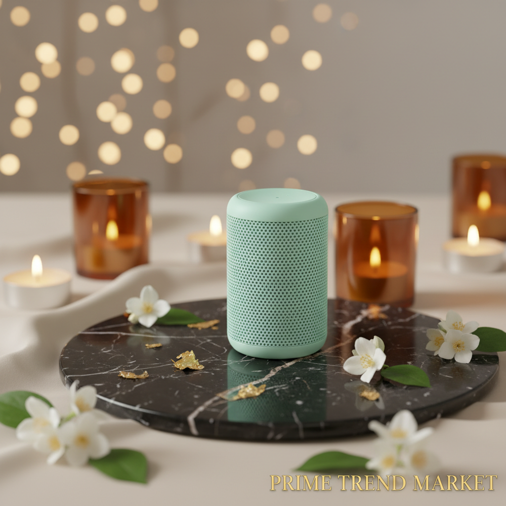 Aesthetic Mini Bluetooth Desktop Speaker - Mint Green luxury hero shot