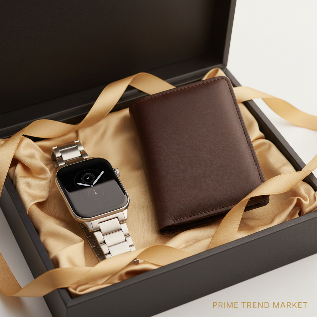 Gift unboxing with gold tissue paper