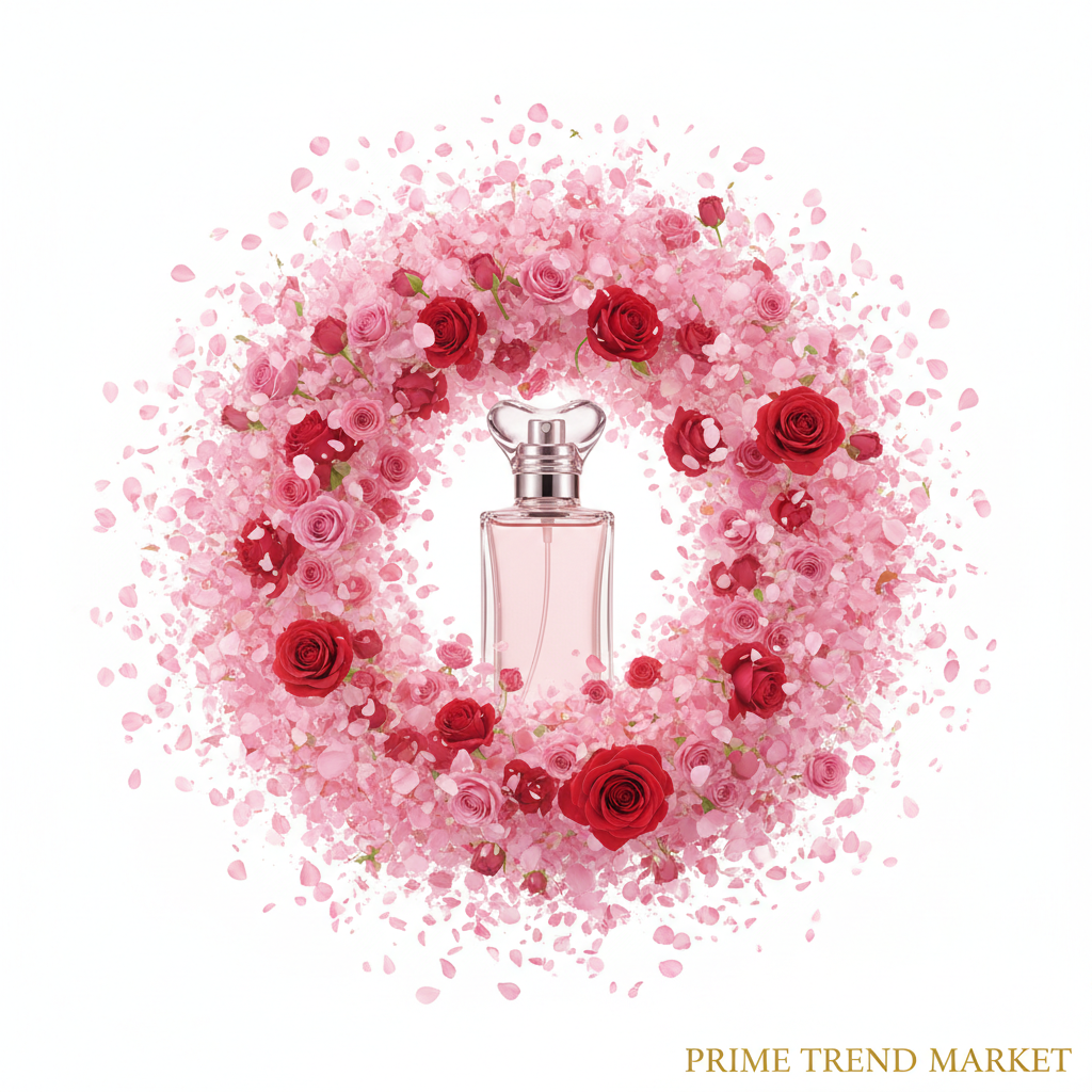 EELHOE Rose Fragrance Mist pink rose petal explosion drama shot - Prime Trend Market