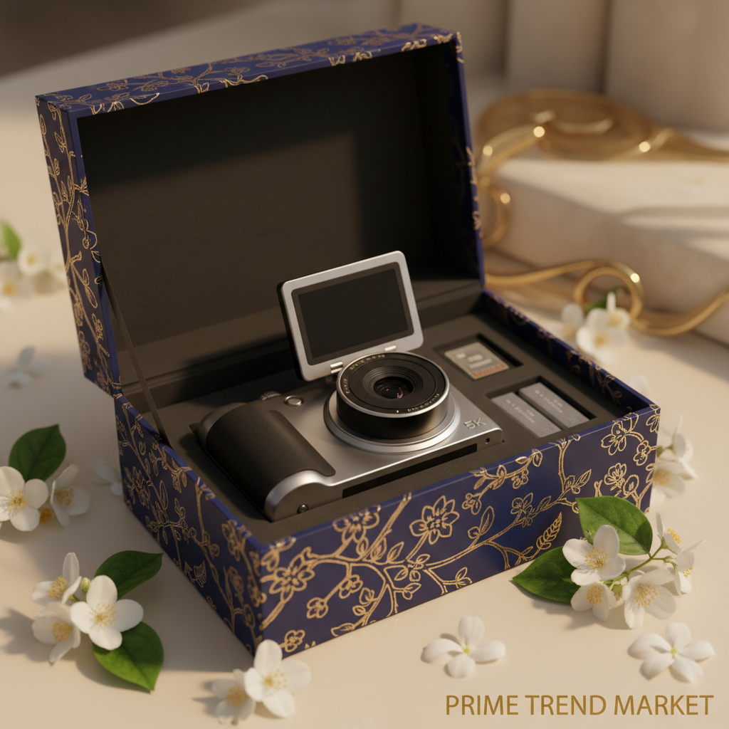 5K Vlogging Camera in luxury gift box with batteries and memory card