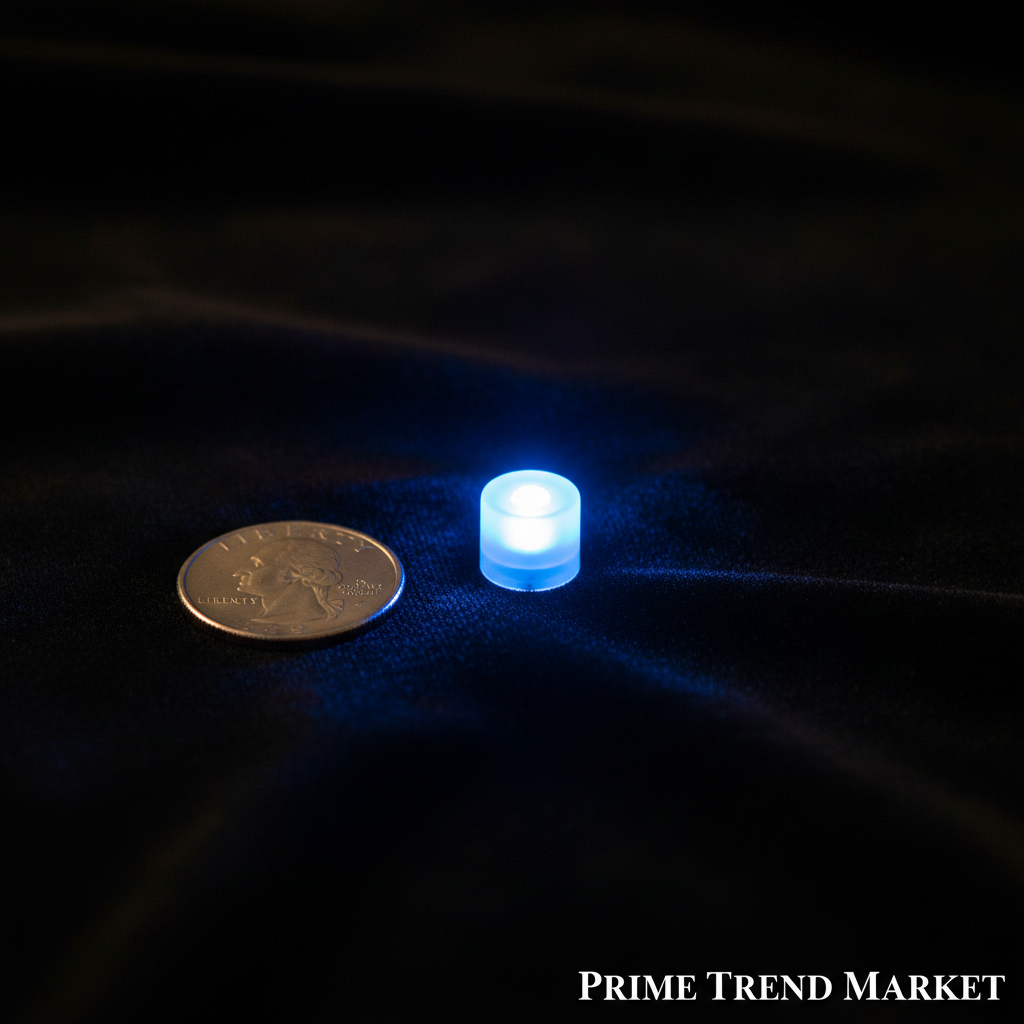 Mini Blue LED USB light close-up on dark velvet – Prime Trend Market