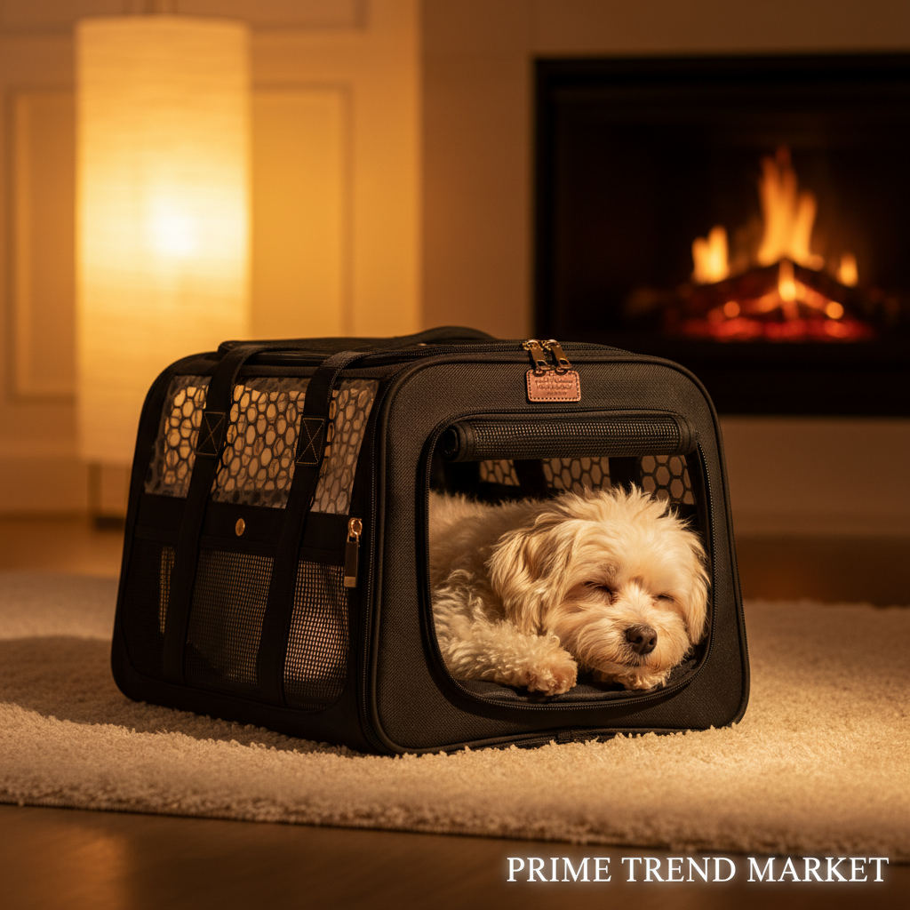 Luxury Pet Carrier Mega Bundle - Dog in Breathable Mesh Carrier