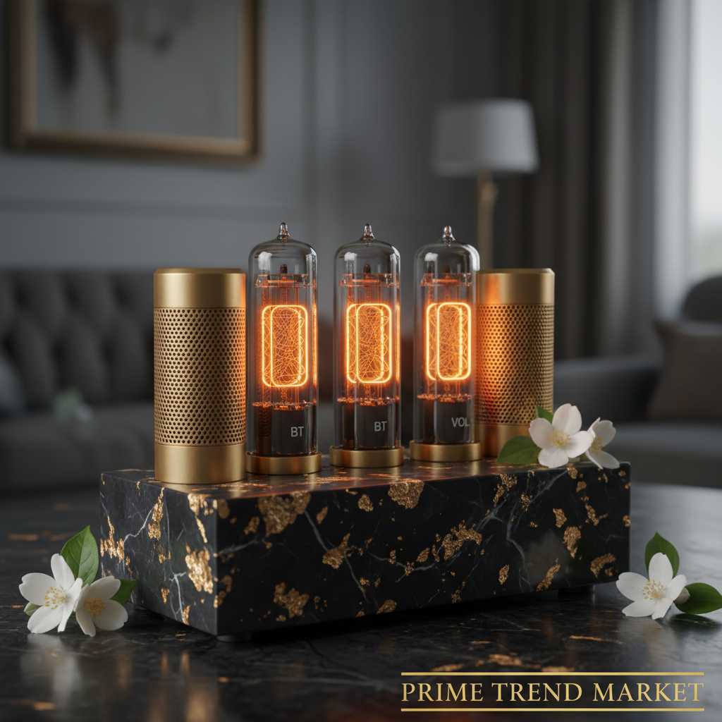 Nixie Tube Bluetooth Speaker Close Up Glow
