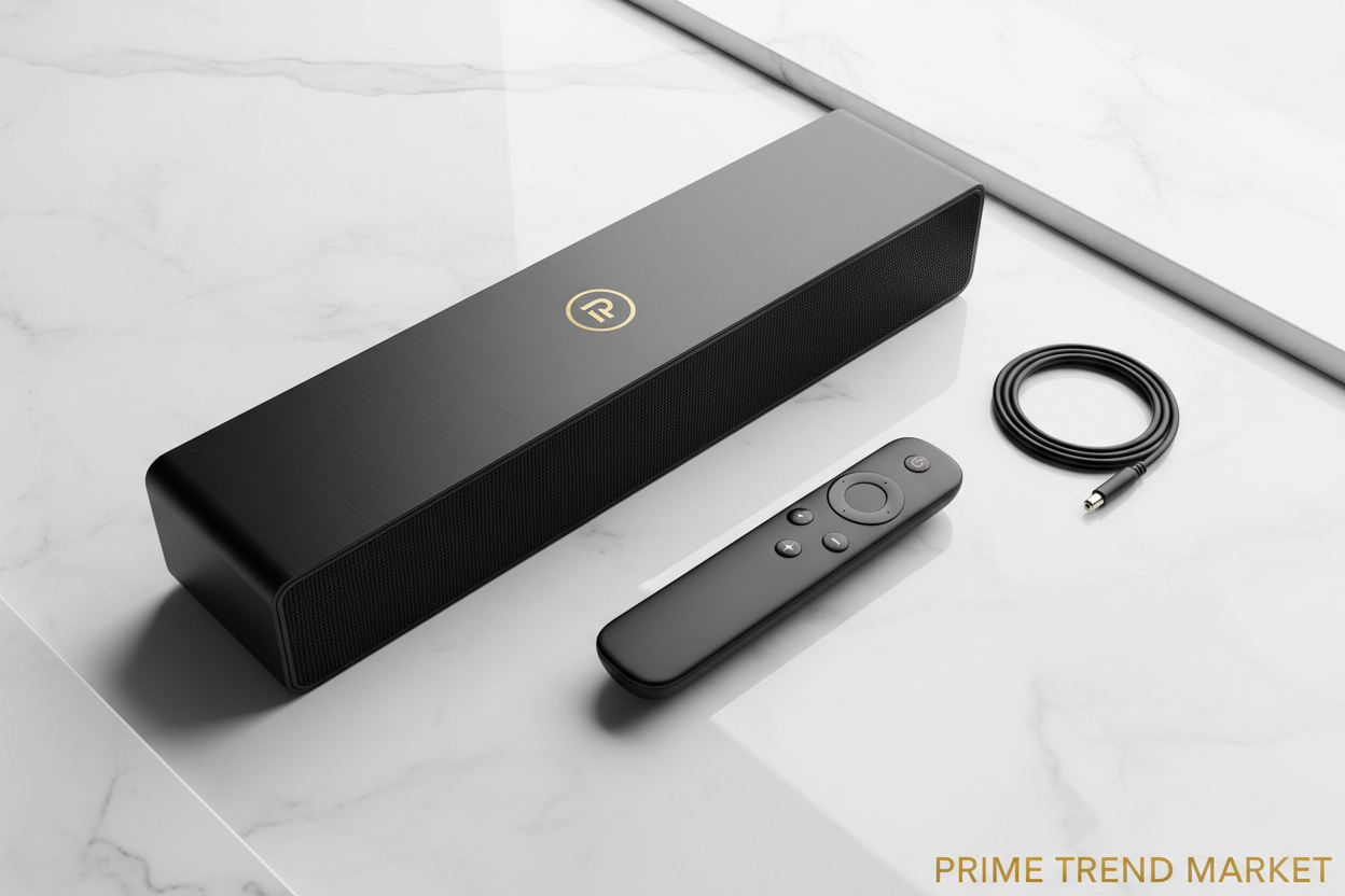 Soundbar – Flat Lay with Remote