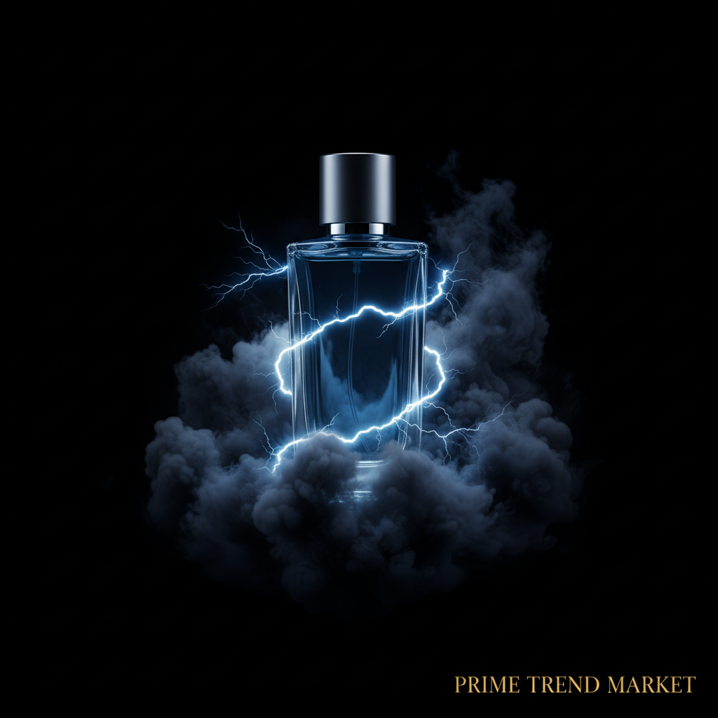 Men's Niche Fragrance electric blue cinematic drama shot - Prime Trend Market