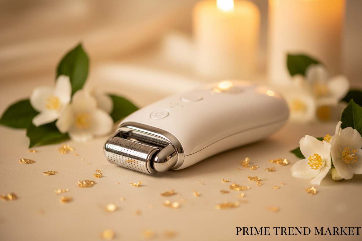 Luxury Iontophoresis Device Cream Ivory Flatlay
