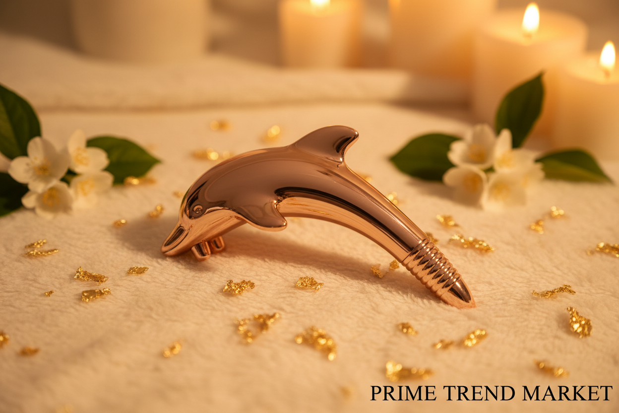 Luxury 3-Mode LED Sculpting Massager Cream Ivory Ergonomic Flatlay