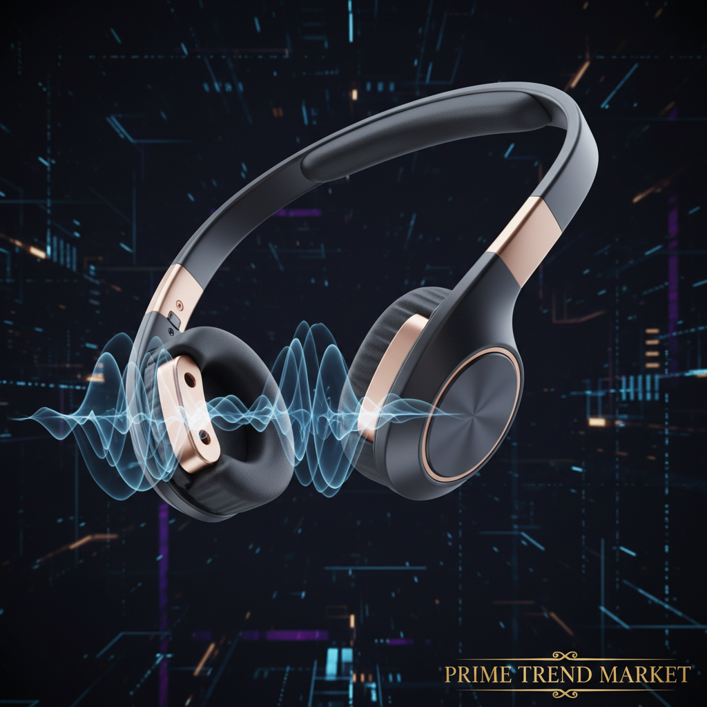 Bone Conduction Headphones Floating with Sound Wave Effects — Prime Trend Market