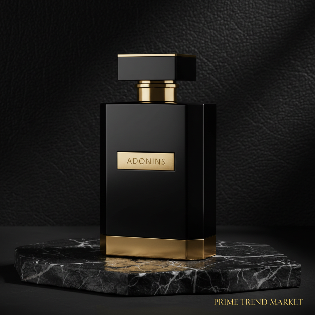 Men's Niche Fragrance black bottle on obsidian marble - Prime Trend Market