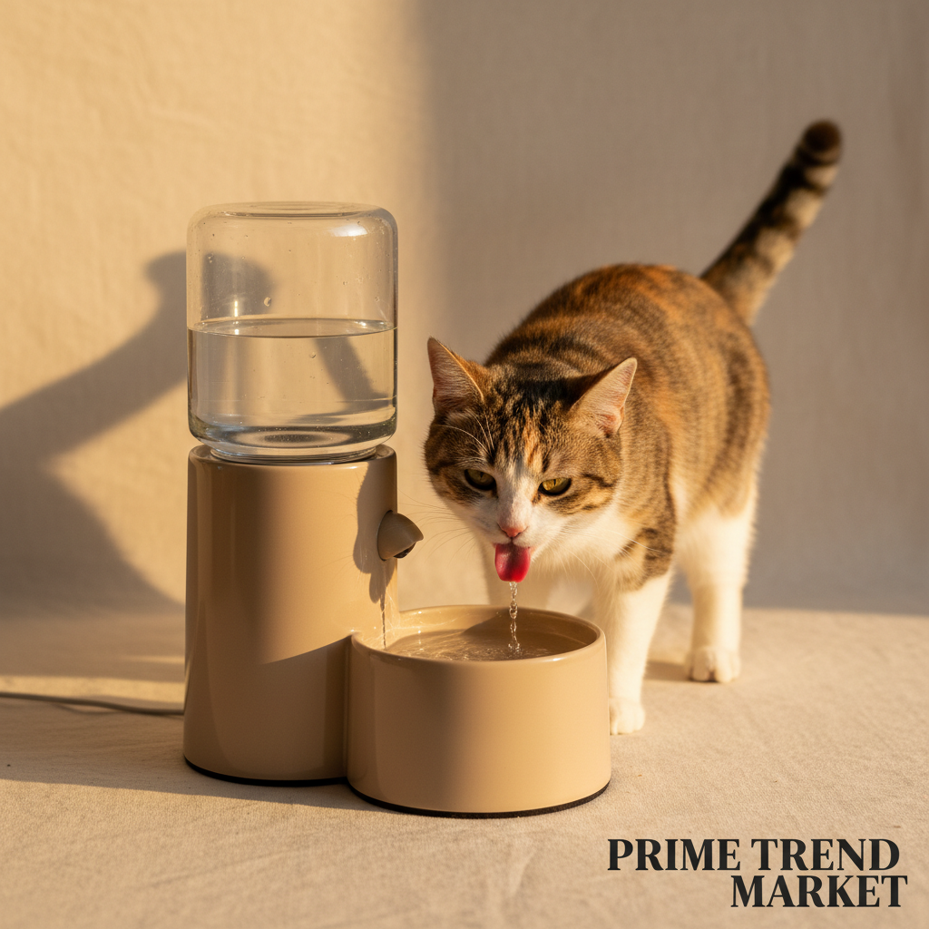 Gravity Pet Water Dispenser - Cat Drinking Lifestyle Shot