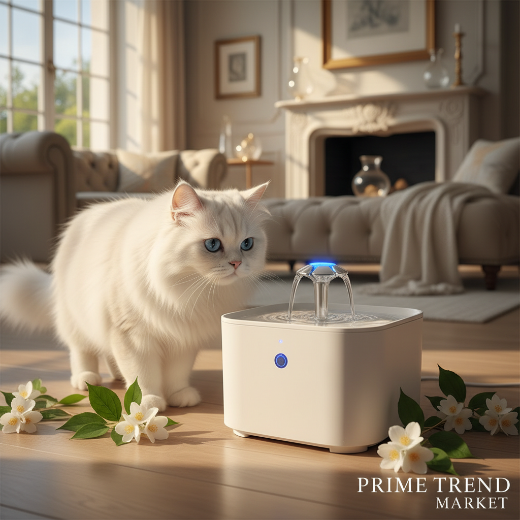 Smart Pet Water Fountain - Persian Cat Lifestyle