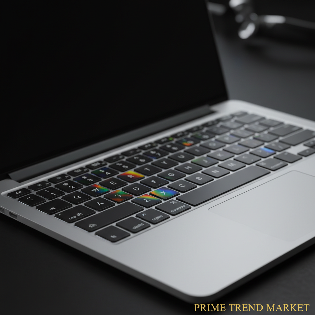 Iridescent Holographic Silicone Keyboard Cover on Laptop — Prime Trend Market