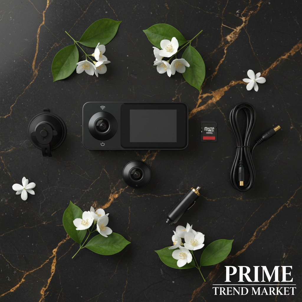 WiFi Dash Cam complete kit flat lay — Prime Trend Market