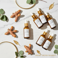 EELHOE turmeric serum bundle set on marble with turmeric roots and gold accents — Prime Trend Market