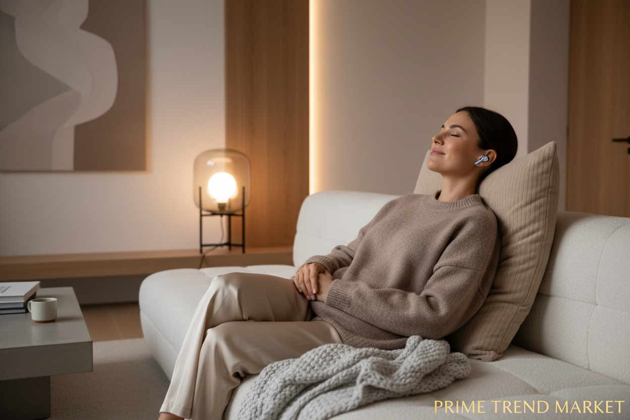 Bluetooth Earbuds – Relaxing at Home