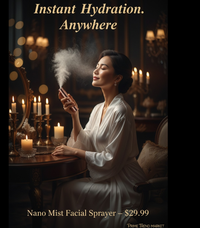 Nano Mist Facial Sprayer | Negative Ion Hydration & Face Steamer