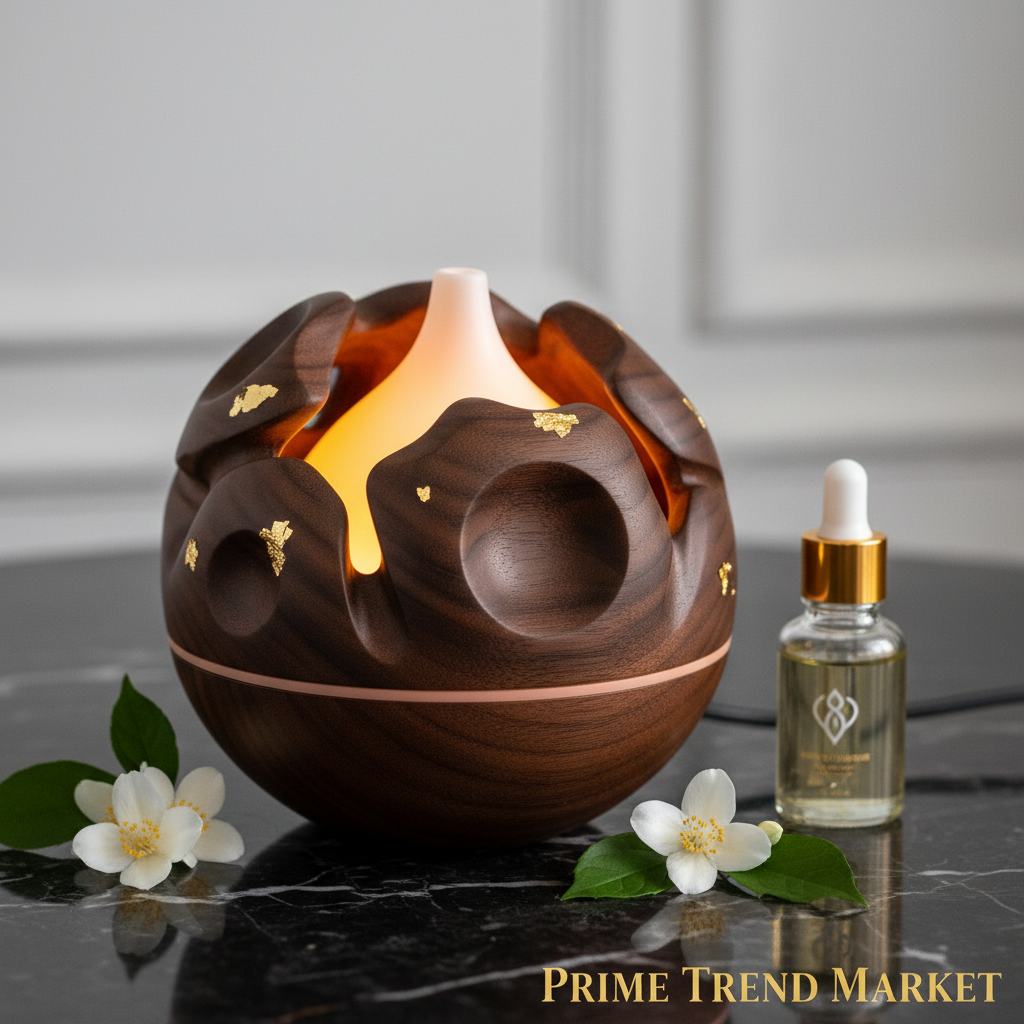 Luxury Asteroid Aromatherapy Oil Diffuser — Hero Shot | Prime Trend Market