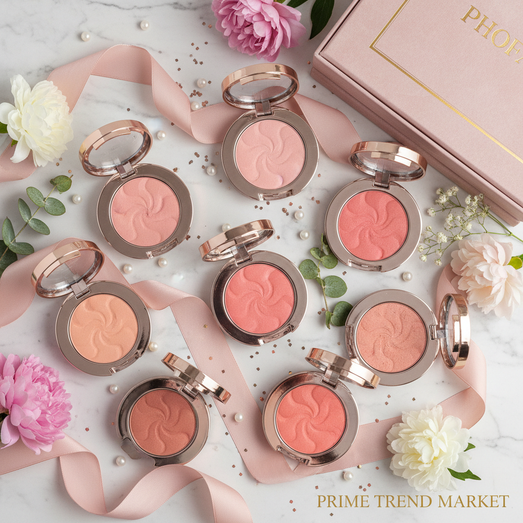 PHOFAY blush cream gift set flat lay