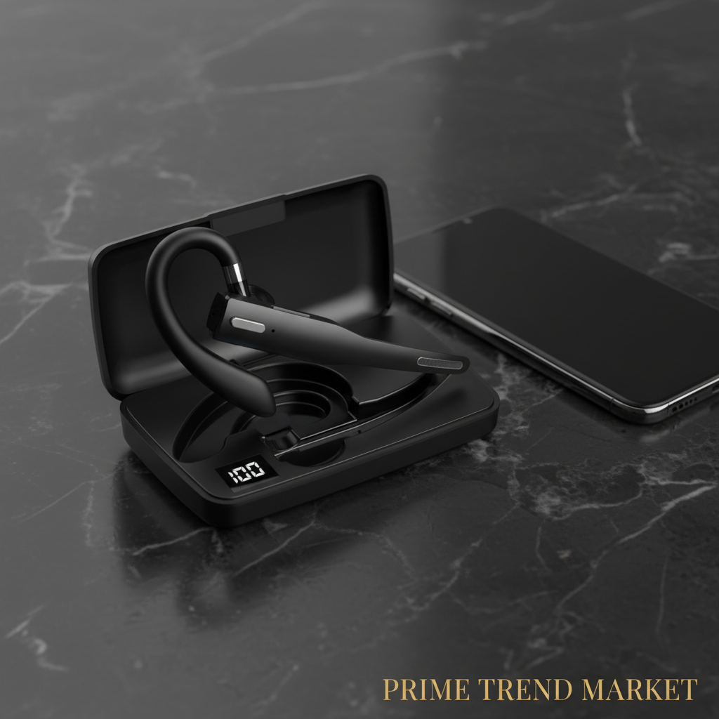 Wireless Bluetooth earpiece on marble surface — Prime Trend Market