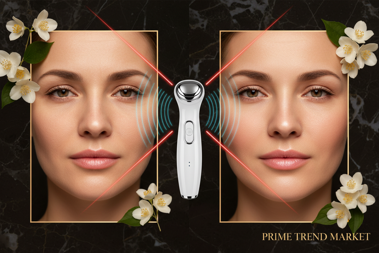 3-in-1 Ultrasonic EMS Infrared Face & Body Massager — Before and After Skin Results