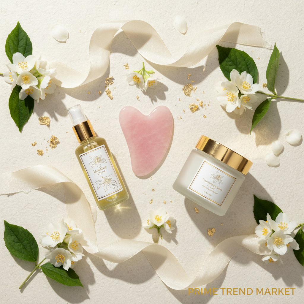 Luxury Gua Sha Ritual Bundle - Flat Lay