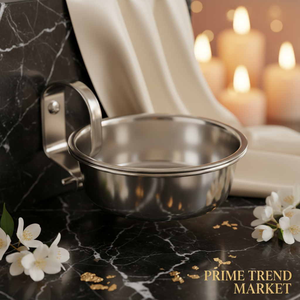 Stainless Steel Hanging Pet Bowl - Marble Jasmine Hero Shot
