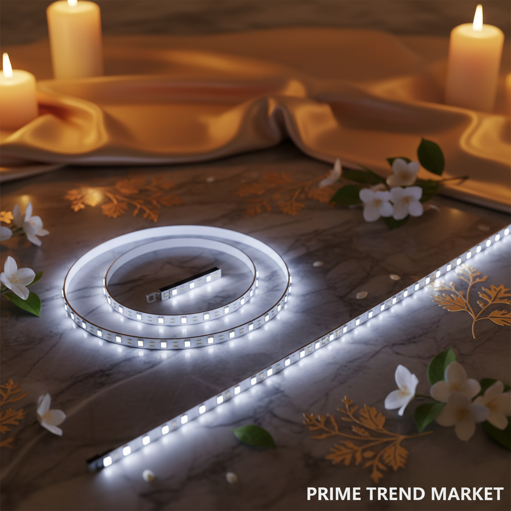 Universal white LED hood light strip on marble – Prime Trend Market