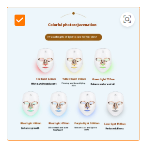 7-Color LED Light Therapy Face Mask | Rechargeable Photorejuvenation Beauty Instrument