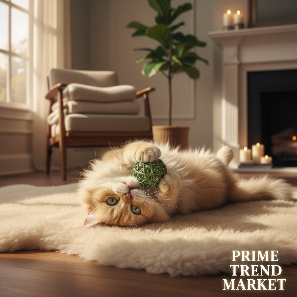 Luxury Cat Play & Enrichment Bundle - Cat with Catnip Ball