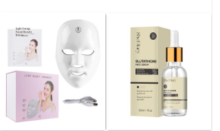 7-Color LED Photon Face Mask | Skin Rejuvenation & Glutathione Brightening Kit