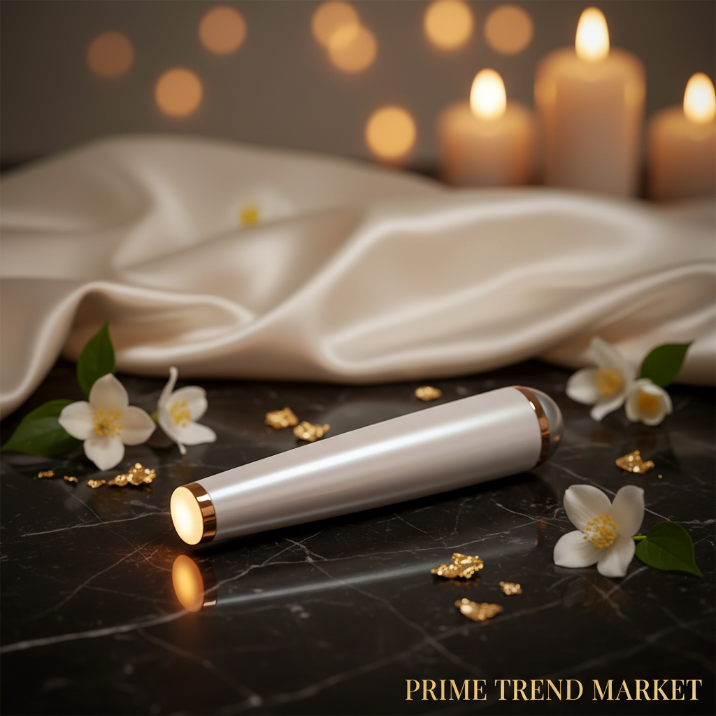 RF EMS Skin Rejuvenation Face Wand — Hero Shot on Black Marble
