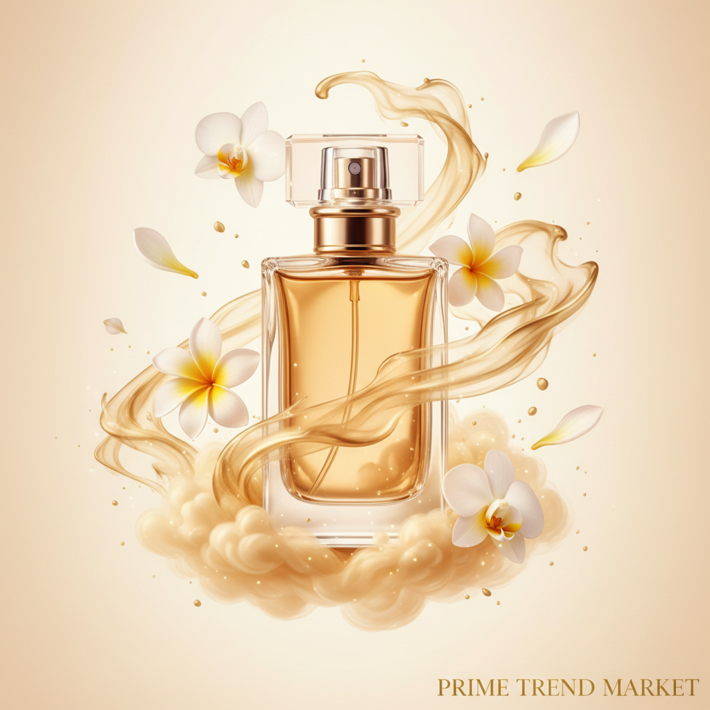 Vanilla fragrance mist golden smoke cinematic drama shot - Prime Trend Market