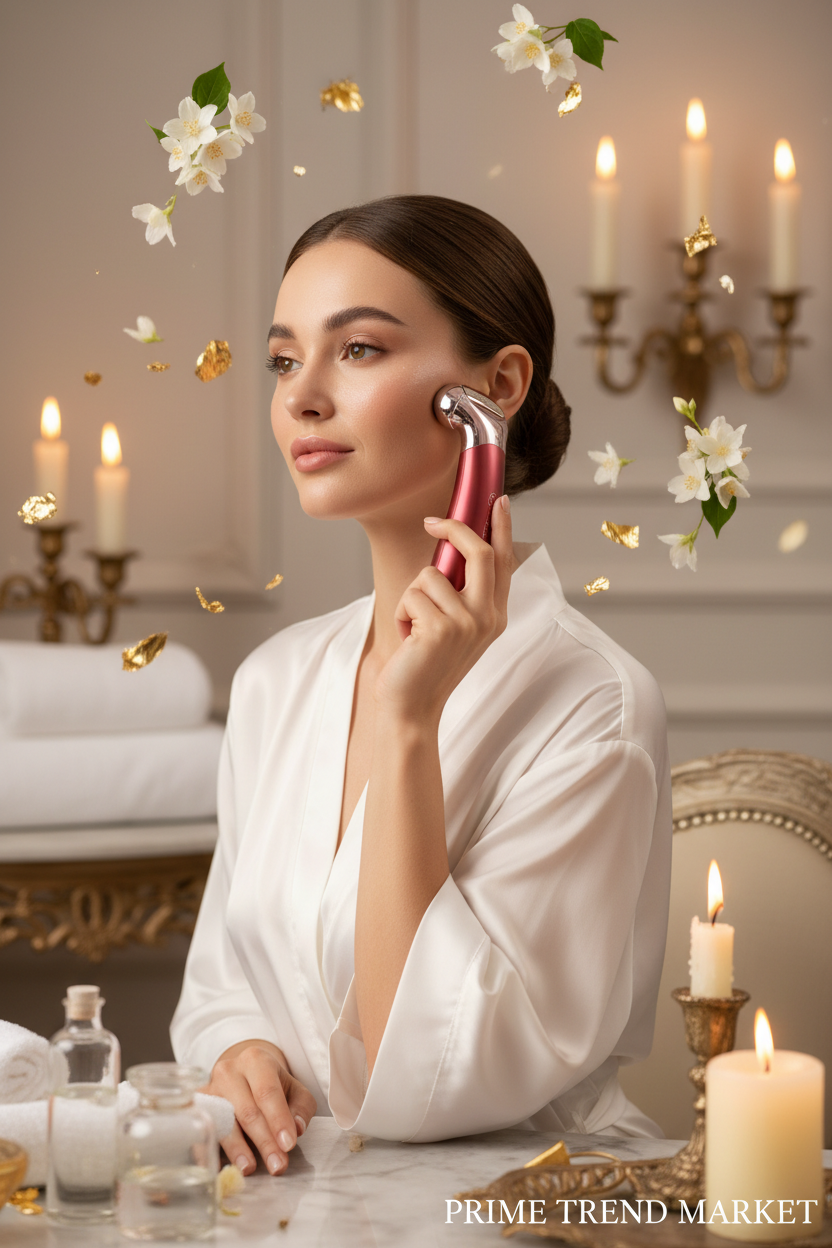 Luxury Electric Face-Lift Roller Model Campaign Shot