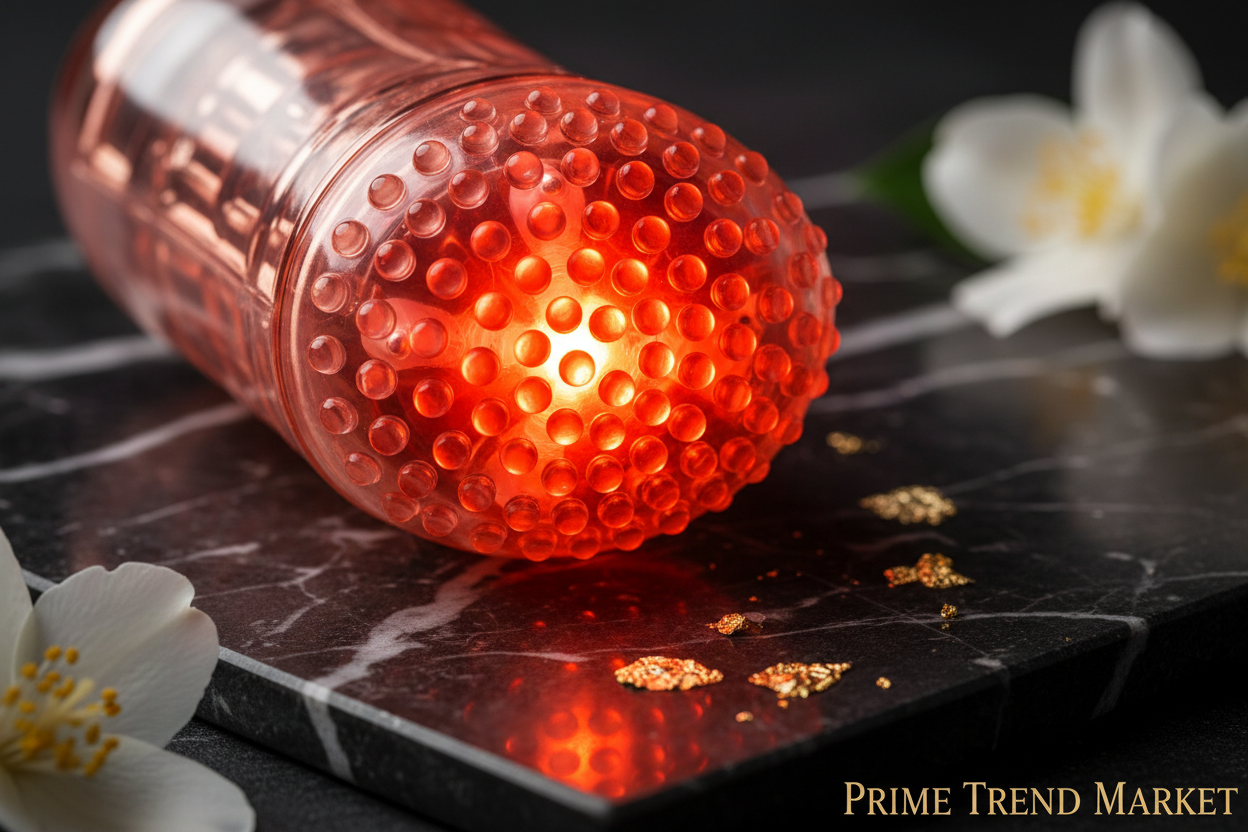 Luxury Pore Cleansing Facial Massager Macro Cleansing Head Red Light Detail