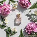 EELHOE Natural Floral Niche EDT — Floral Flat Lay on White Marble