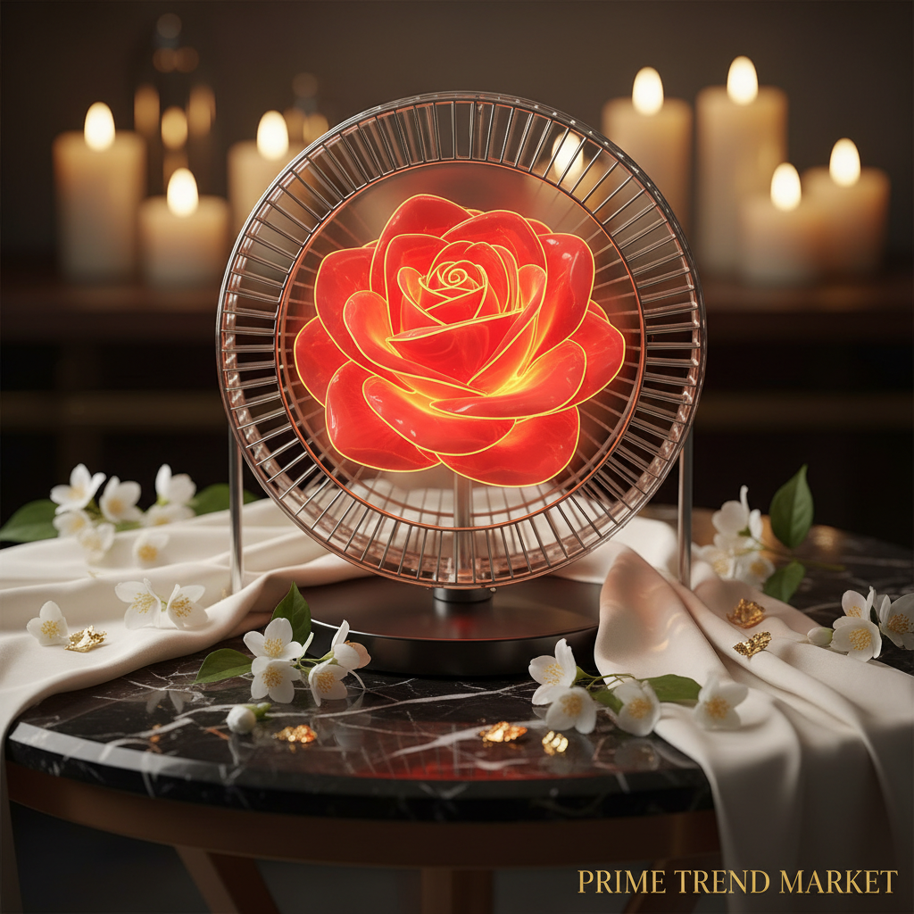 3D Hologram Fan Display – Glowing Rose Hologram