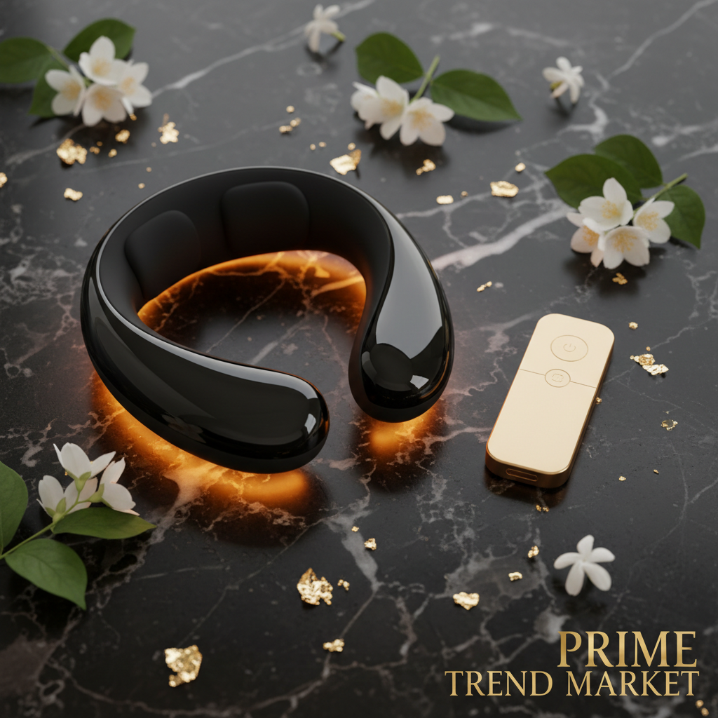 Luxury EMS Cervical Neck Massager with Heat — With Remote Control | Prime Trend Market