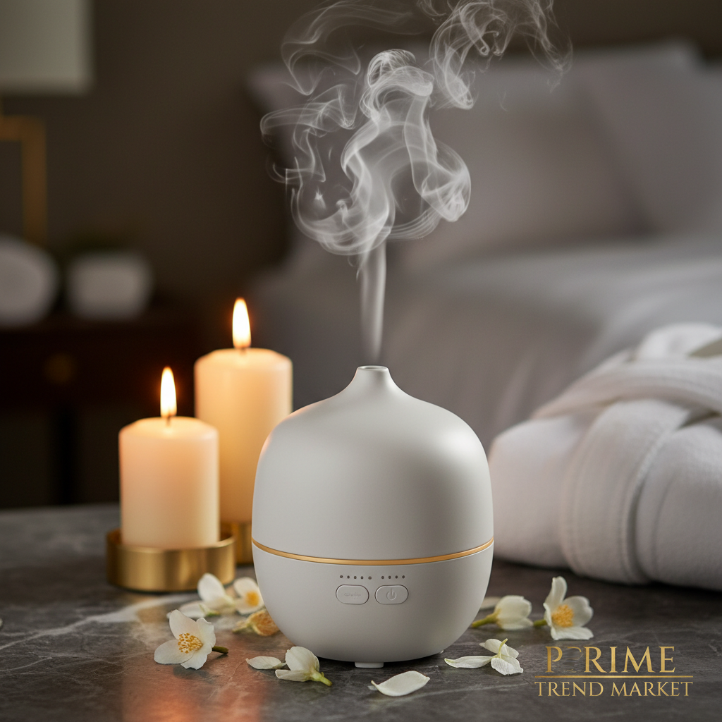 Hotel Lobby Luxury Ultrasonic Aroma Diffuser — Mist Close Up | Prime Trend Market