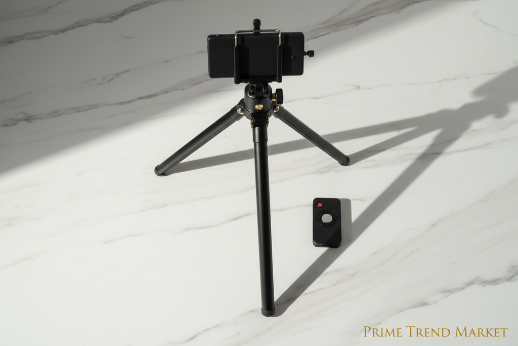 Selfie Stick Tripod – Flat Lay
