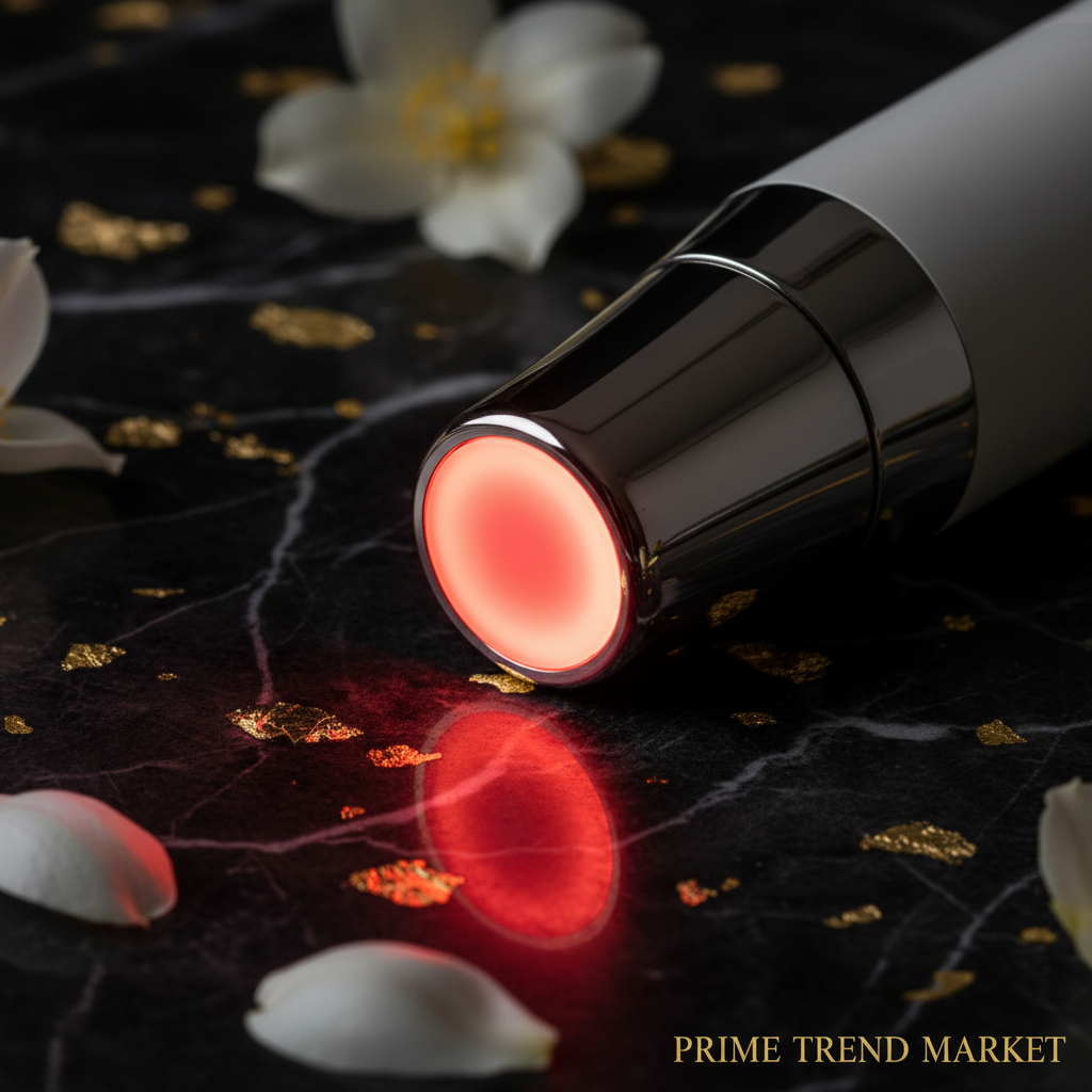 Luxury EMS Red Light Eye Beauty Massager Red Light Tip Macro Detail