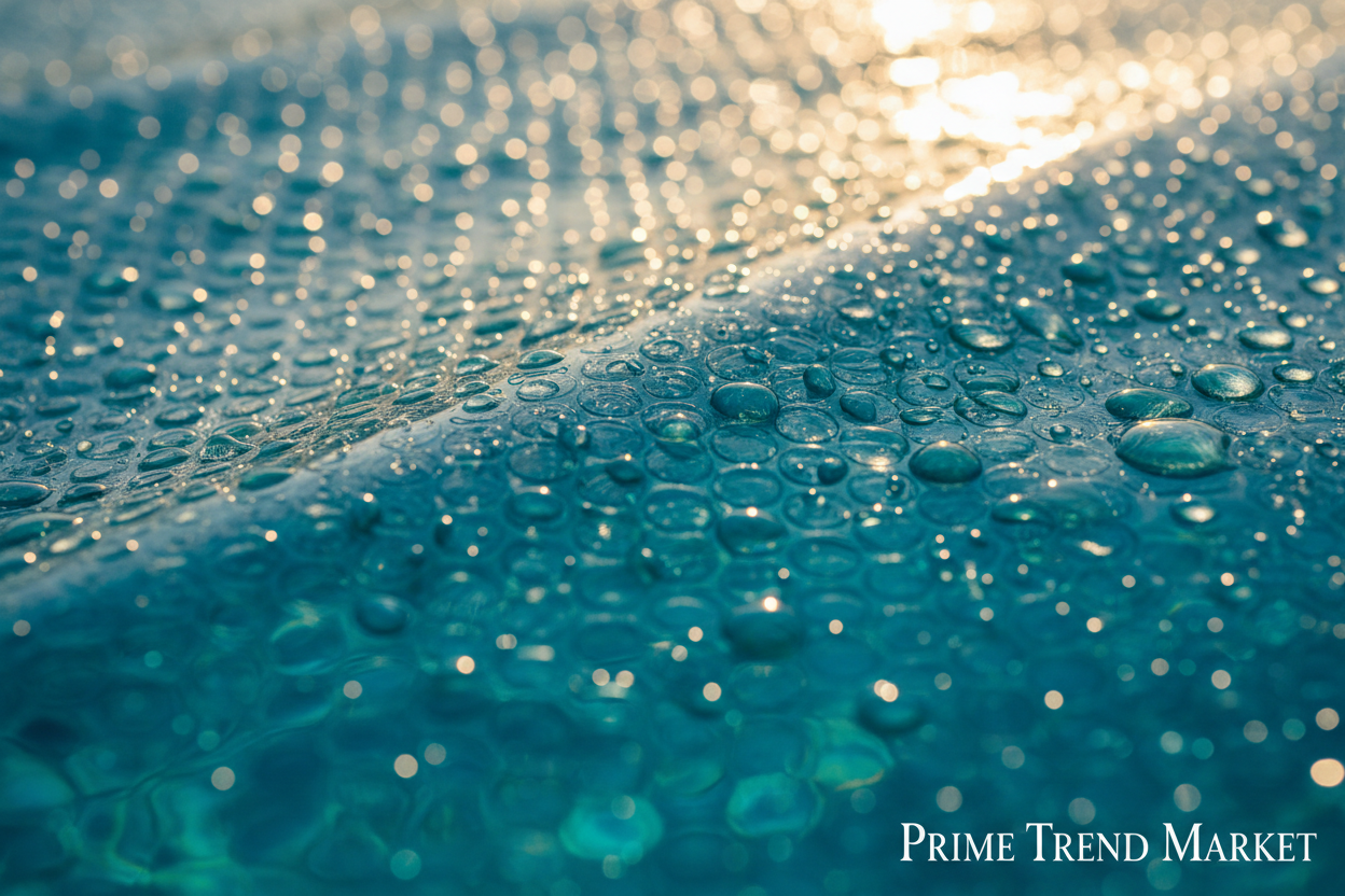 UV protective bubble layer texture close-up of pool insulation film
