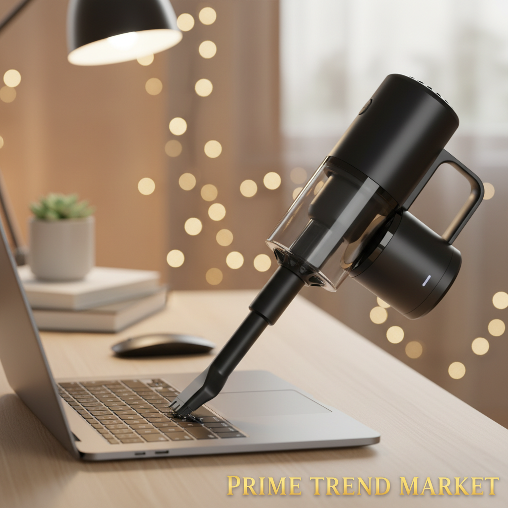 Cordless vacuum cleaning keyboard on desk – Prime Trend Market
