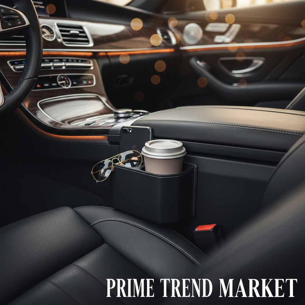 Car seat gap organizer installed in luxury car interior – Prime Trend Market