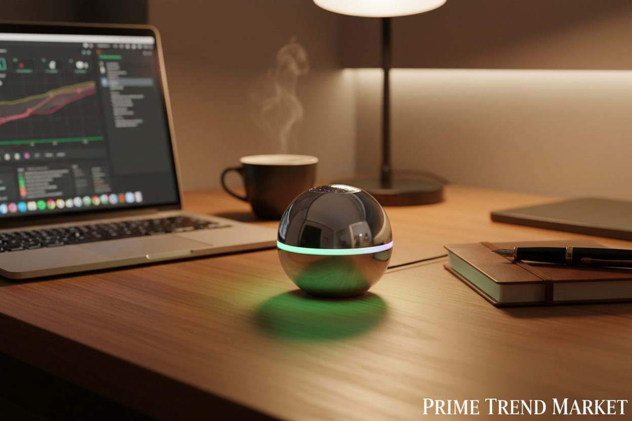 M3 Mini RGB Bluetooth Speaker - Desk setup lifestyle shot