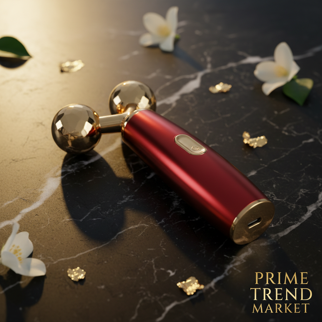Luxury Electric Face-Lift Roller Close-Up Detail Shot