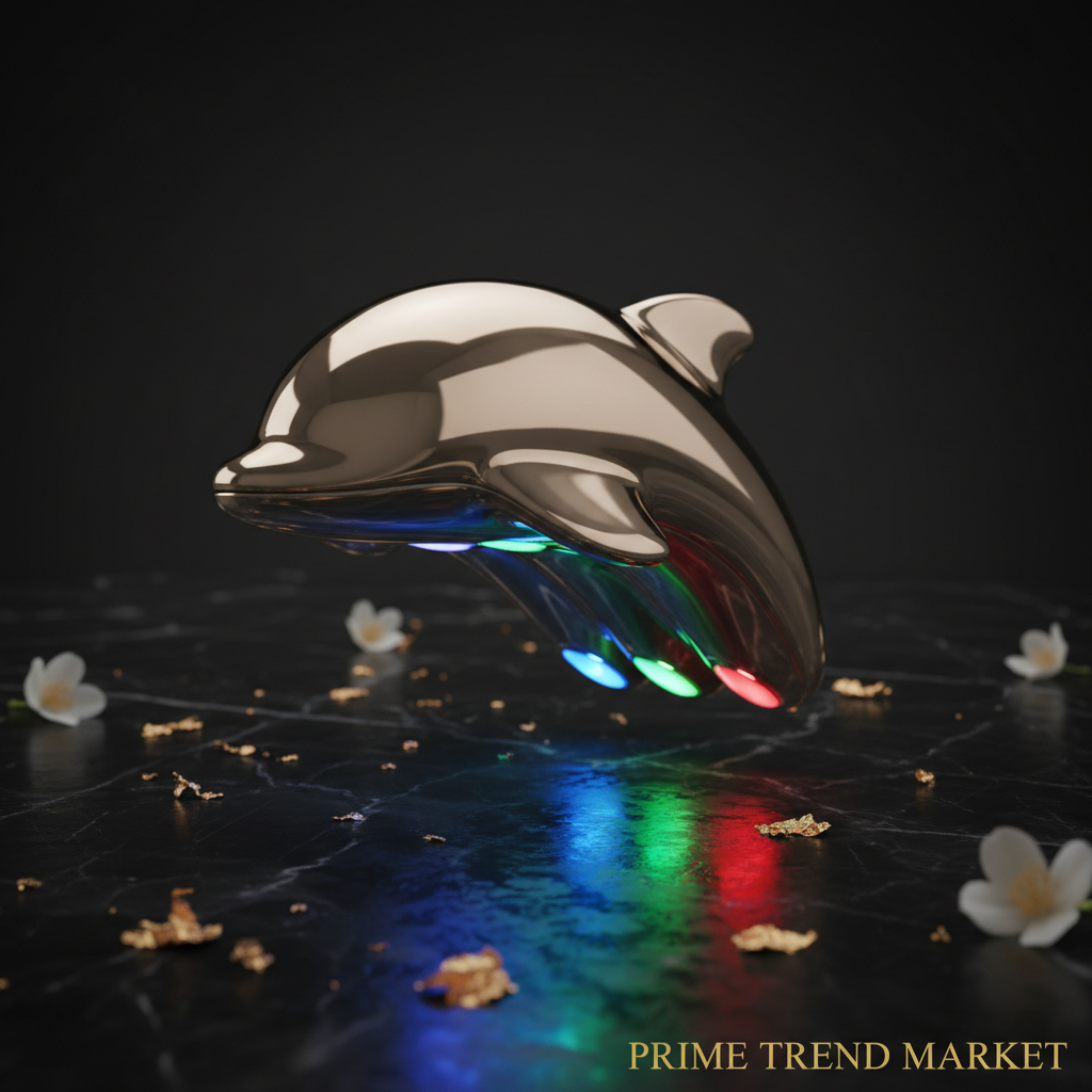 Luxury Dolphin Massager Pro — Champagne Gold Rainbow LED Hero Shot