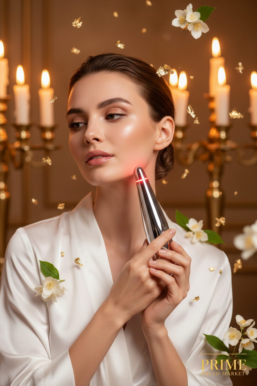 Luxury EMS Wand — Model Campaign Shot