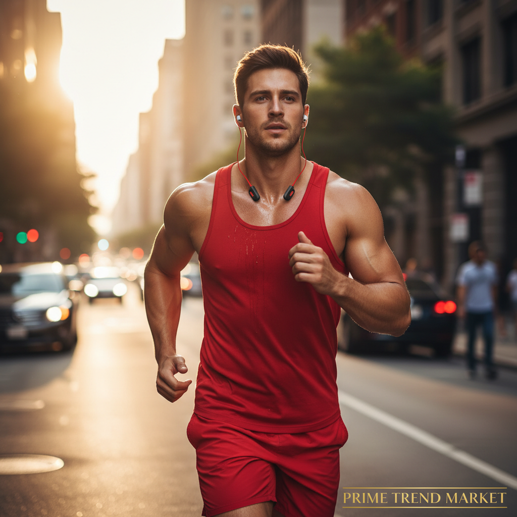Male Runner Golden Hour
