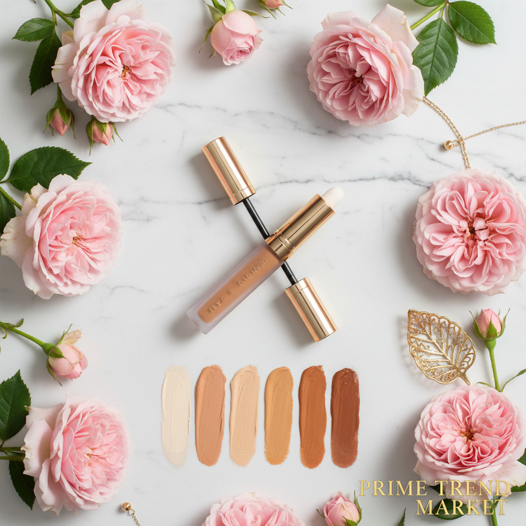 Marble flatlay + swatches