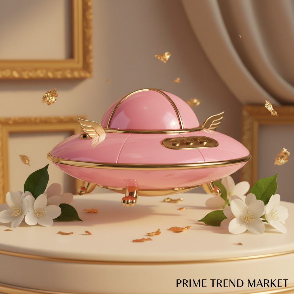 Pink Flying Saucer Cat Toy
